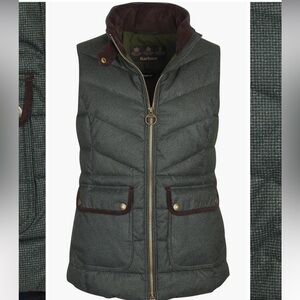BARBOUR Whernside Gilet Quilted Vest Green Size 12 Excellent Condition